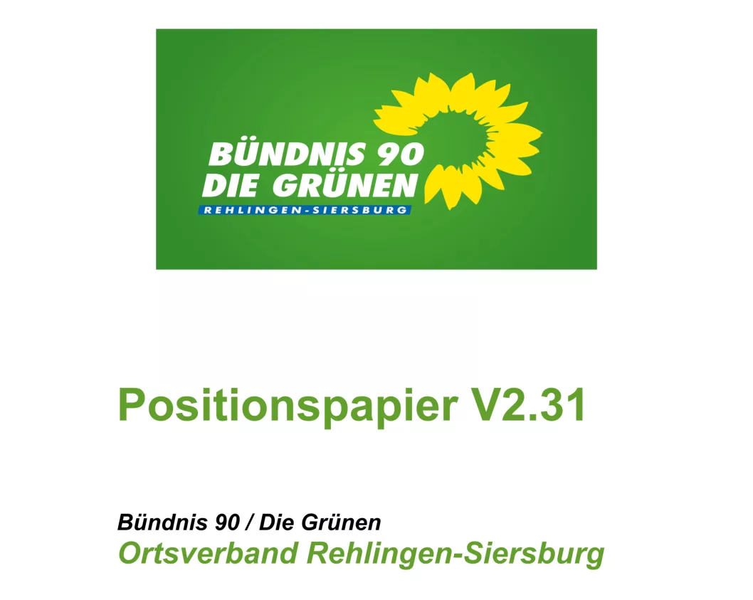 Grünes Positionspapier Rehlingen-Siersburg 2024