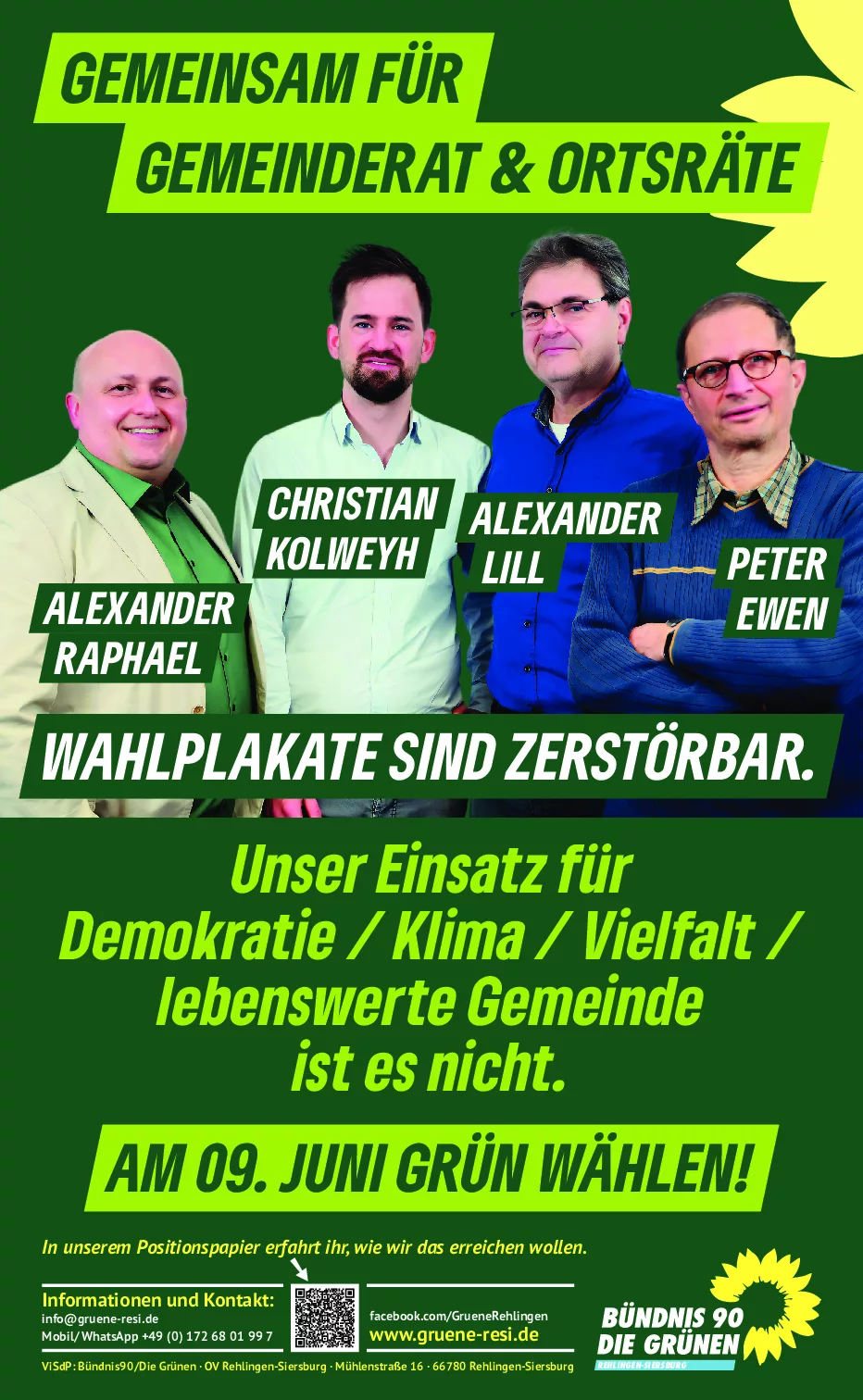 Wahlplakate sind zerstörbar