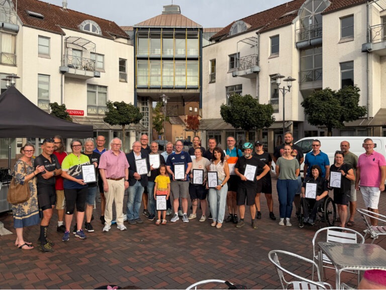 2. Platz für das Stadtradeln-Team von BÜNDNIS 90/DIE GRÜNEN Rehlingen-Siersburg